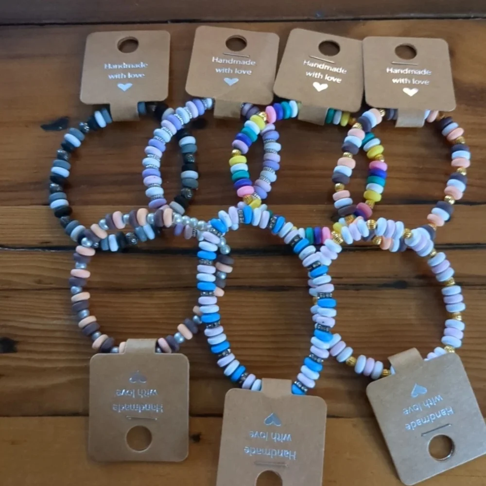 Handmade Colorful Beaded Bracelet Set - Picture 1 of 5